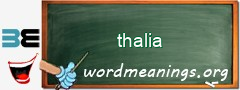 WordMeaning blackboard for thalia